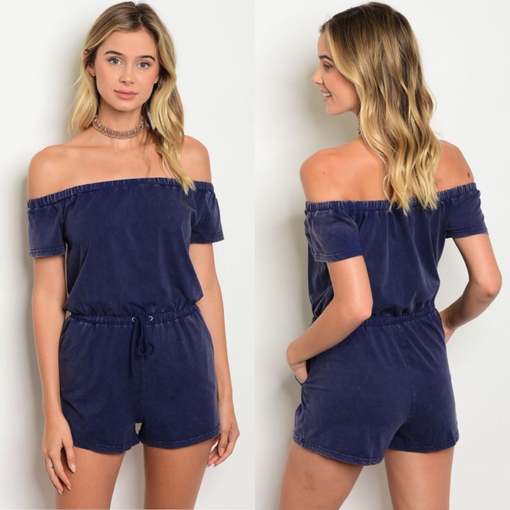 NWT “Arielle” Navy Festival Romper